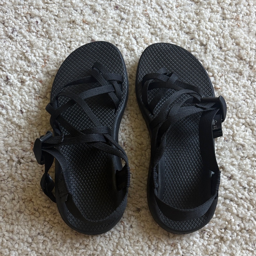 Black Chaco With toe strap sandals